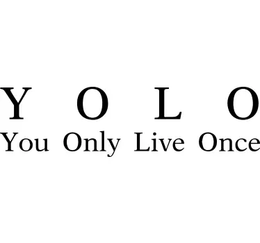 Adesivi animali per bambini filosofia di vita yolo - TenStickers