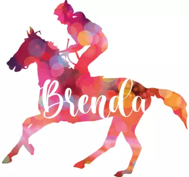 Sticker personalizzato Cavaliere con nome - TenStickers