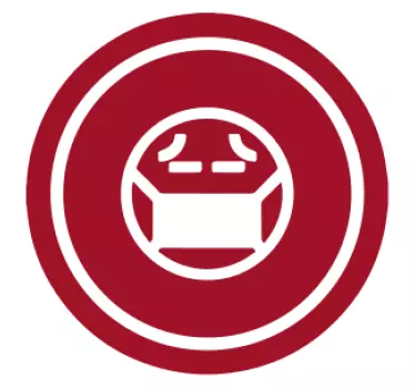 Adesivo astratto figura circolare mascherata - TenStickers