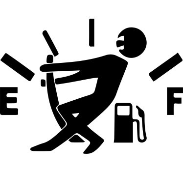 Adesivo per auto umorismo della spia carburante - TenStickers