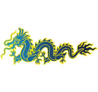 Adesivo auto Drago blu fiamma - TenStickers