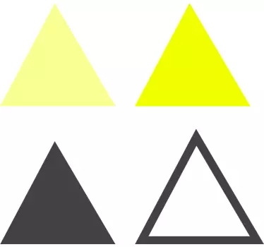 Adesivo geometrico disposizione di forma triangolare - TenStickers