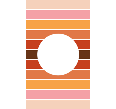 Adesivo per vetro Finestra da sole anni '70 - TenStickers