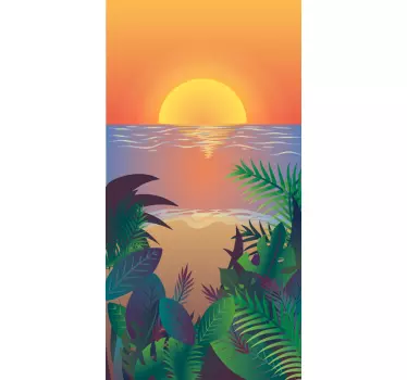 Adesivo Huawei tramonto tropicale - TenStickers