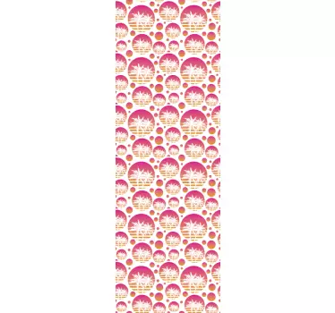 Adesivo per frigo motivi di palma tropicale - TenStickers