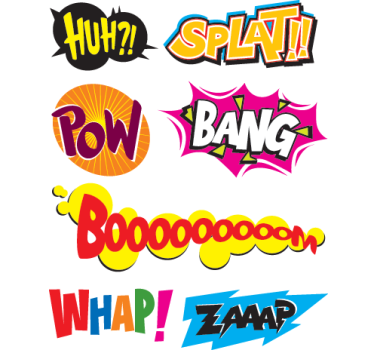 Adesivo stickers suoni fumetti - TenStickers
