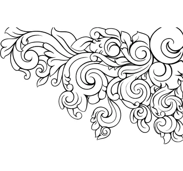 Sticker decorativo cornice stile barocco - TenStickers