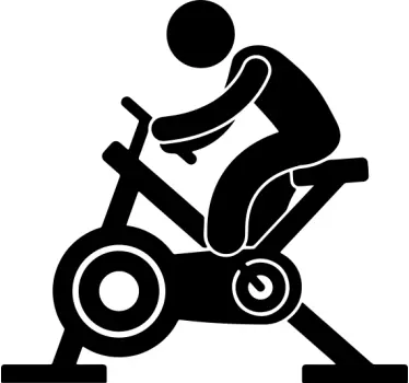 Sticker persona Cyclette fitness - TenStickers