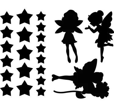Adesivo sagome di stelle fatate - TenStickers