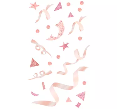 Adesivo cameretta neonato grafica pastello giocosa - TenStickers