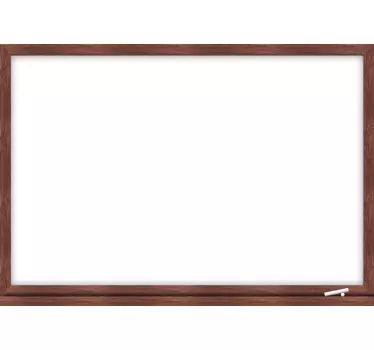 Adesivo lavagna cancellabile cornice legno - TenStickers
