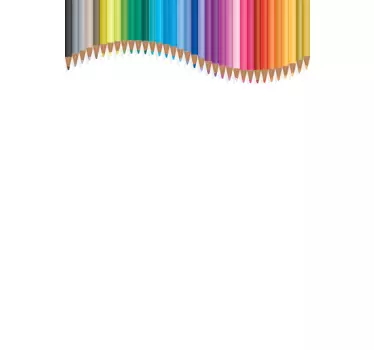 Adesivo lavagna cancellabile con pastelli - TenStickers