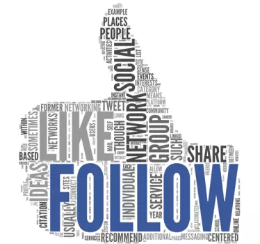 Sticker decorativo follow - TenStickers