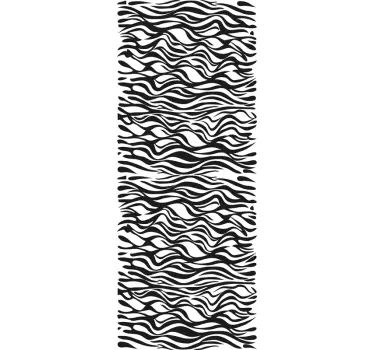 Adesivo per frigo copertura ondulata curva - TenStickers