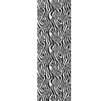 Adesivo per frigo motivo zebra botanico - TenStickers
