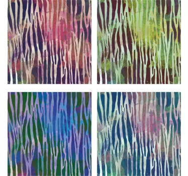 Adesivo astratto onde astratte colorate - TenStickers