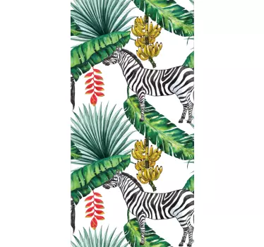Adesivo Huawei disegno tropicale zebra - TenStickers
