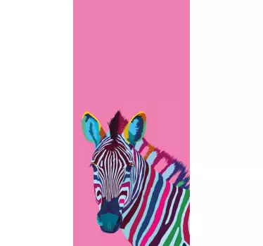 Adesivo Huawei ritratto di zebra vibrante - TenStickers