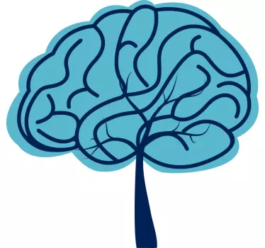 Adesivo arte simbolo del cervello creativo - TenStickers