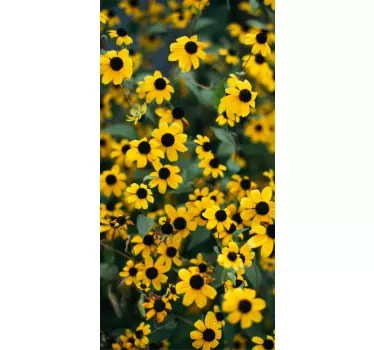 Adesivo contenitore scena floreale vibrante - TenStickers