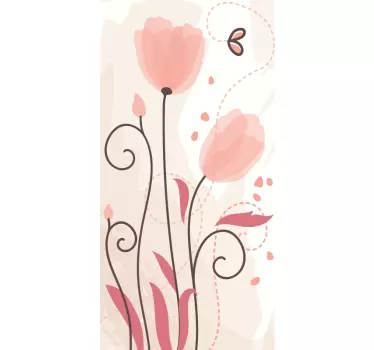 Adesivo contenitore con eleganti motivi floreali - TenStickers