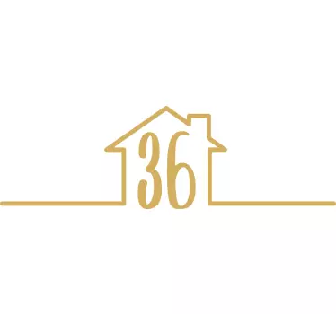 Adesivo contenitore numero civico 36 - TenStickers