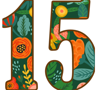 Adesivo per bici decorazione numeri floreali - TenStickers