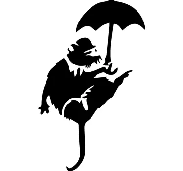 Adesivo arte Arte del ratto banksy - TenStickers