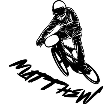 Adesivo sport estremo ciclista in azione - TenStickers