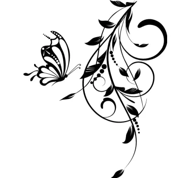Sticker murale pianta Foglia di farfalla - TenStickers