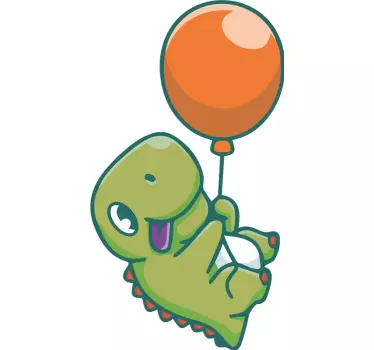 Adesivo per bambini palloncino dinosauro allegro - TenStickers
