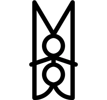 Vetrofanie clip da bucato minimalista - TenStickers