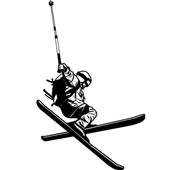 Adesivo sport estremo figurina sciistica - TenStickers