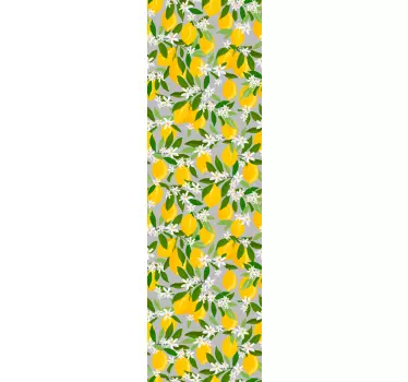 Adesivo per frigo stampa floreale limone - TenStickers