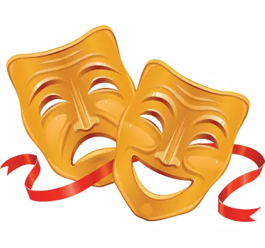 Sticker decorativo maschere teatro - TenStickers