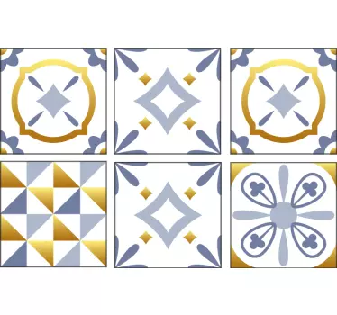 Adesivo decorativo motivi geometrici eleganti - TenStickers