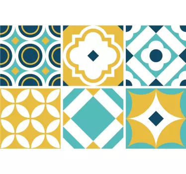 Adesivo geometrico componenti geometrici vivaci - TenStickers