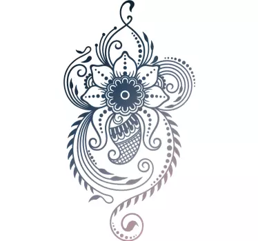 Adesivo decorativo motivo floreale ornato - TenStickers