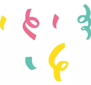 Adesivo decorativo forme curve colorate - TenStickers