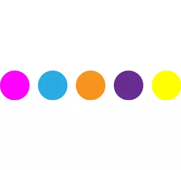 Adesivo geometrico disposizioni di punti vivaci - TenStickers