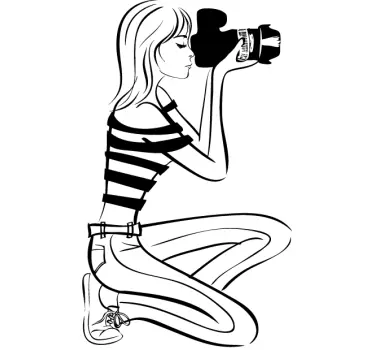 Sticker decorativo fotografa - TenStickers