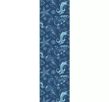 Adesivo per frigo vita marina oceanica - TenStickers