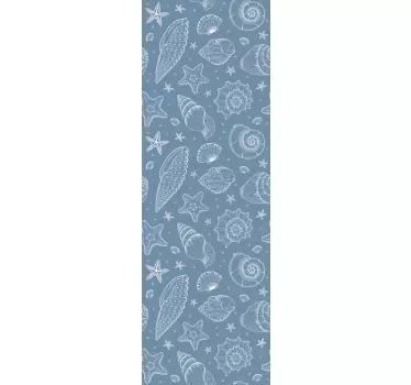 Adesivo per frigo motivo a conchiglia blu - TenStickers
