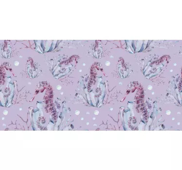 Adesivi animali per bambini cavalluccio marino e corallo - TenStickers