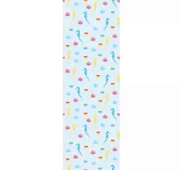 Adesivo per frigo motivi di cavalluccio marino giocosi - TenStickers