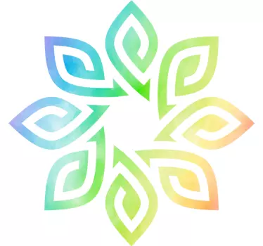 Adesivo decorativo concetto foglia vivace - TenStickers