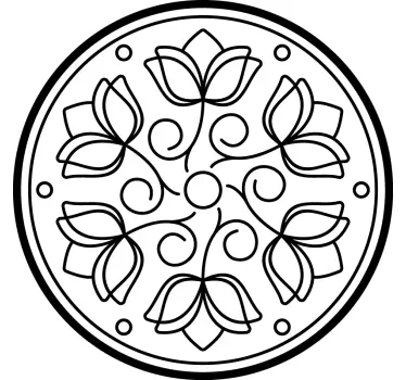 Adesivo decorativo elemento botanico elegante - TenStickers