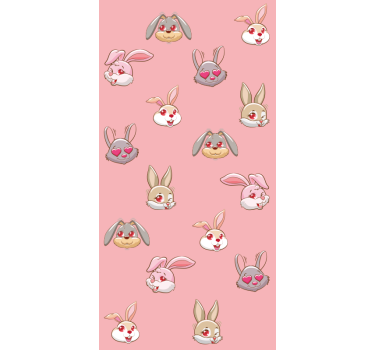 Adesivo per vetro Coniglio set clipart - TenStickers