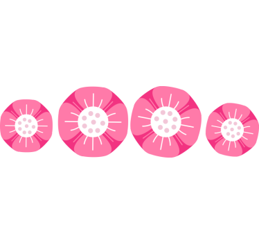 Adesivo per bici composizione botanica rosa - TenStickers