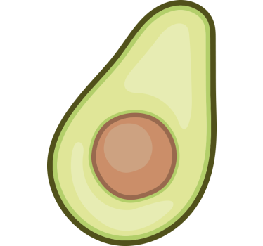 Adesivo per bici motivi di avocado - TenStickers